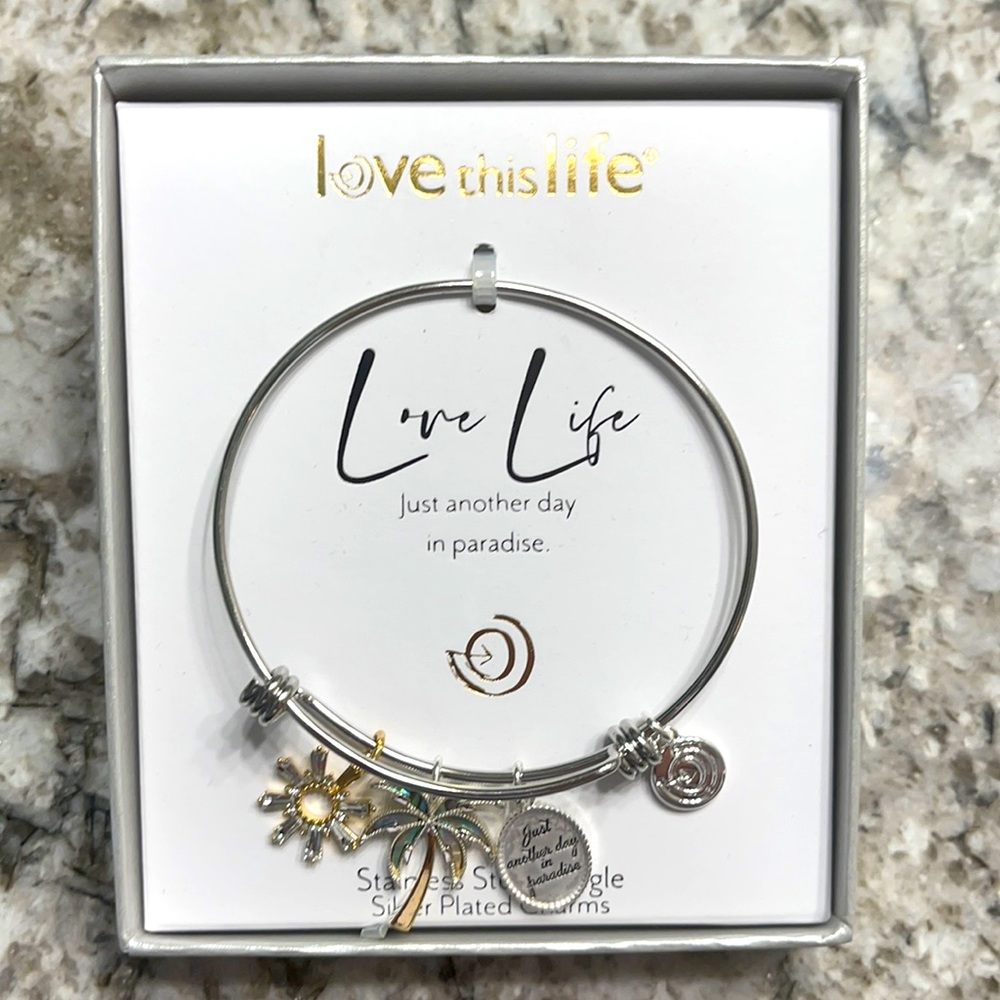 NWT Silver plated bangle bracelet